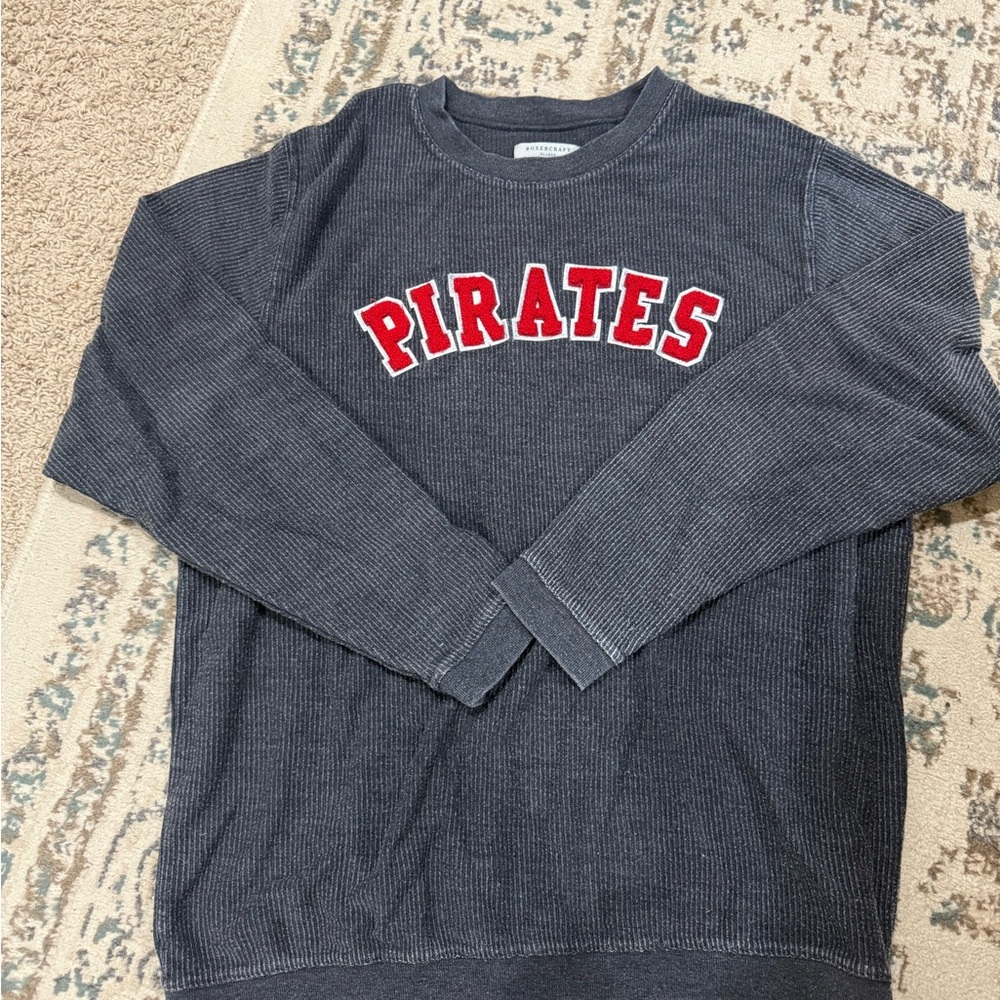 Boxercraft Gray Crewneck Sweater with Red Pirates Logo